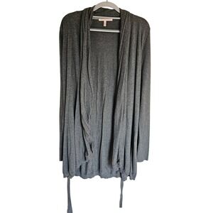 Victoria's Secret Cardigan Wrap Wmns M belted Gry Cashmere Blend Knit Open Front